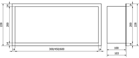Mexen X-Wall-R стелаж за вграждане с корни 30 x 20 см, златен - 1950302010