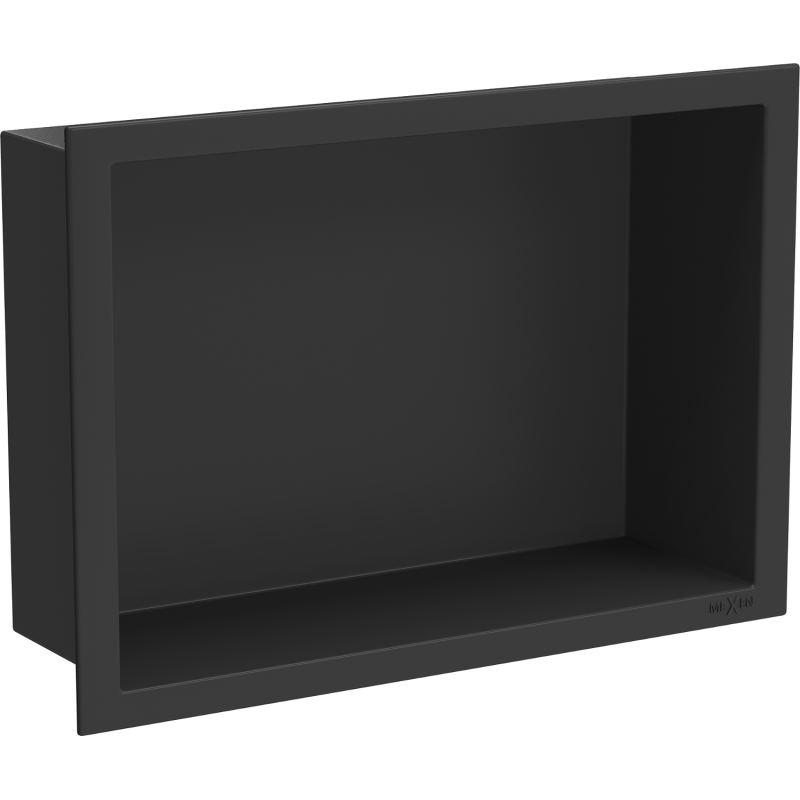 Полочка за вграждане Mexen X-Wall-R с фланец 30 x 20 см, черна - 1970302010
