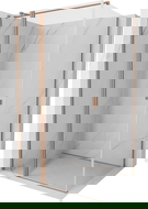 Mexen Mist T душ кабина с отваряща се врата 120 x 80 см, прозрачна, четкана мед - 8A4T-120-080-65-00