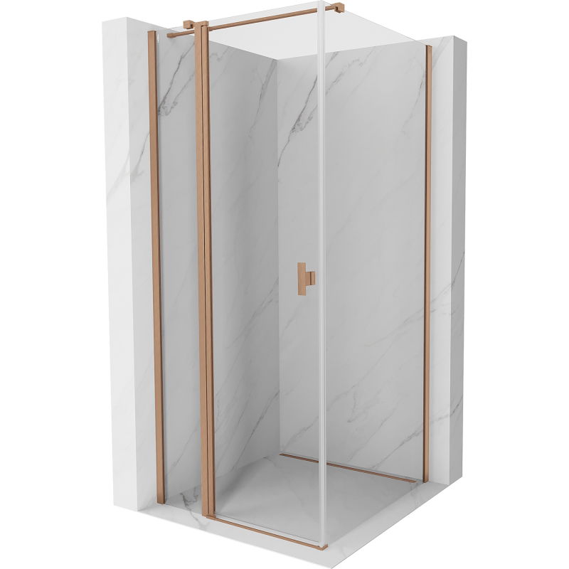 Mexen Mist T душ кабина сгъваема 85 x 85 см, прозрачна, матова мед - 8A4T-085-085-65-00