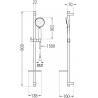 Mexen DQ75 плъзгащ душ комплект, хром - 785754581-00