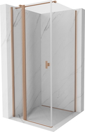 Mexen Mist T душ кабина отваряща се 90 x 90 см, прозрачна, четкана мед - 8A4T-090-090-65-00