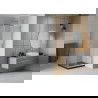 Mexen Rio душ кабина квадратна 70 x 70 см, матирано стъкло, хром + душ под Flat, черен - 860-070-070-01-30-4070