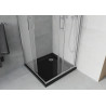 Mexen Rio квадратна душ кабина 70 x 70 см, матирана, хром + тавичка Flat, черна