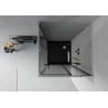 Mexen Rio квадратна душ кабина 70 x 70 см, графит, хром + корито Flat, черно - 860-070-070-01-40-4070