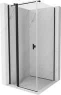 Mexen Mist T Душ кабина отваряема 85 x 85 см, прозрачна, черна - 8A4T-085-085-70-00