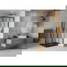 Mexen Rio квадратна душ кабина 70 x 70 см, прозрачна, черна + Flat душ кабина, черна - 860-070-070-70-00-4070B