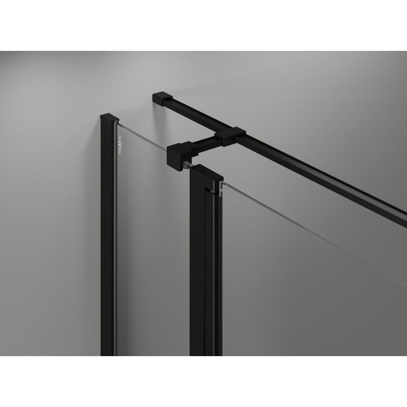 Mexen Mist T душ кабина с отваряща се врата 85 x 90 см, прозрачна, черна - 8A4T-085-090-70-00