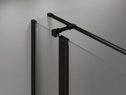 Mexen Mist T въртяща се душ кабина 100 x 90 см, прозрачна, черна - 8A4T-100-090-70-00