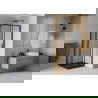 Mexen Rio квадратна душ кабина 70 x 70 см, прозрачна, черна + Flat душ кабина, черна - 860-070-070-70-00-4070B