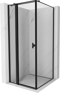 Mexen Mist T лява душ кабина 80 x 80 см, черна рамка, черна - 8A4T-080-080-70-70-L