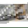 Мексен Рио квадратна душ кабина 70 x 70 см, прозрачна, златиста + Flat под душ, черен - 860-070-070-50-00-4070G
