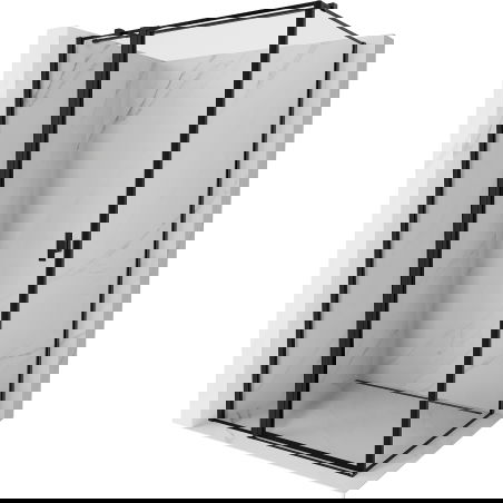 Mexen Mist T лява душ кабина 70 x 85 см, черна рамка, черна - 8A4T-070-085-70-70-L