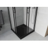 Mexen Rio квадратна душ кабина 70 x 70 см, матирана, черна + корито Flat, черно