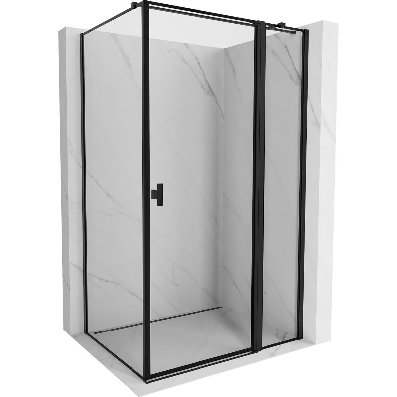 Mexen Mist T душ кабина с открити врати, дясна 85 x 100 см, черна рамка, черна - 8A4T-085-100-70-70-P