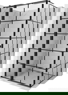 Mexen Mist T лява отваряема душ кабина 100 x 70 см, черна решетка, черна - 8A4T-100-070-70-77-L