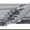 Mexen Apia плъзгаща се душ кабина 120 x 80 см, бели ивици, хром + подложка Rio - 840-120-080-01-20-4510