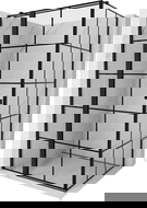 Mexen Mist T лява душ кабина 120 x 90 см, черна решетка, черна - 8A4T-120-090-70-77-L