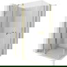 Mexen Mist Duo въртяща се душ кабина 80 x 70 см, прозрачна, златна - 8A4-080-070-50-00