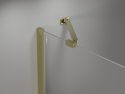 Mexen Mist Duo Душ кабина с крило врата 90 x 80 см, прозрачна, златна - 8A4-090-080-50-00