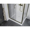 Mexen Apia плъзгаща се душ кабина 120 x 80 см, прозрачна, златна + корито Rio