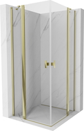 Mexen Mist Duo душ кабина с отваряеми врати 85 x 85 см, прозрачна, златна - 8A4-085-085-50-00