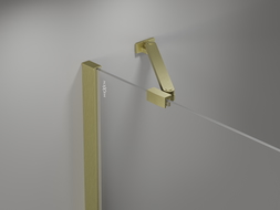 Mexen Mist Duo кабина за душ със завъртаща врата 120 x 80 см, прозрачна, златиста четка - 8A4-120-080-55-00