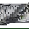 Mexen Apia плъзгаща се душ кабина 120 x 80 см, прозрачна, черна + корито Рио - 840-120-080-70-00-4510