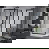 Mexen Apia плъзгаща се душ кабина 120 x 80 см, прозрачна, черна + корито Рио - 840-120-080-70-00-4510