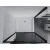 Mexen Apia плъзгаща се душ кабина 120 x 80 см, прозрачна, черна + корито Рио - 840-120-080-70-00-4510