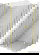 Mexen Mist Duo душ кабина с въртяща се врата 115 x 110 см, прозрачна, златна четка - 8A4-115-110-55-00