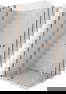 Mexen Mist Duo въртяща се душ кабина 100 x 70 см, прозрачна, четкан мед - 8A4-100-070-65-00