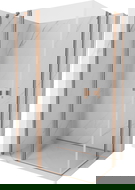 Mexen Mist Duo накланяща се душ кабина 120 x 105 см, прозрачна, четкана мед - 8A4-120-105-65-00