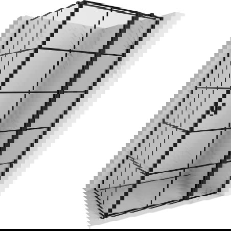Mexen Mist T дясна душ кабина 100 x 80 см, черна решетка, черна - 8A4T-100-080-70-77-P