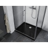Mexen Apia плъзгаща се душ кабина 100 x 90 см, прозрачна, хром + черен Flat корито