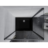 Mexen Apia плъзгаща се душ кабина 100 x 90 см, прозрачна, хром + черен Flat корито