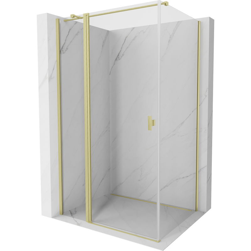 Mexen Mist T душ кабина отваряема 90 x 100 см, прозрачна, златно гладко - 8A4T-090-100-55-00