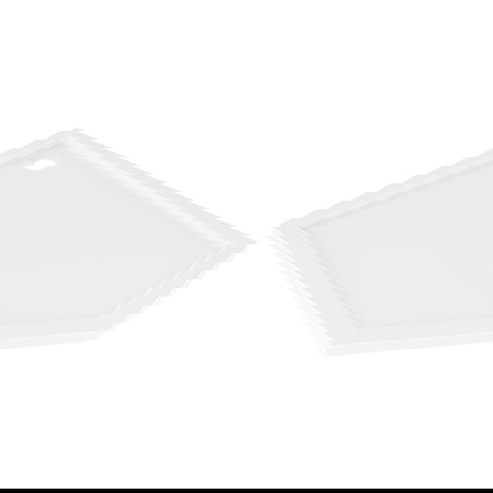 Mexen Flow тънък петустенен поддушник ляв, 100 x 80 см, бял гланц - 46P108010L