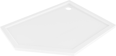 Mexen Flow петоъгълен поддушов корито slim десен 100 x 90 см, бял гланц - 46P109010R