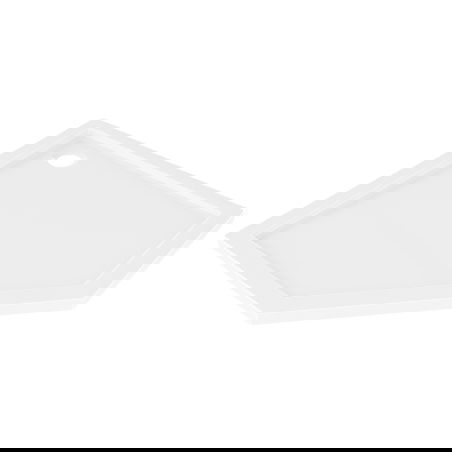 Mexen Flow петостенен тънък поддушов коритo 100 x 100 см, бял гланц - 46P101010