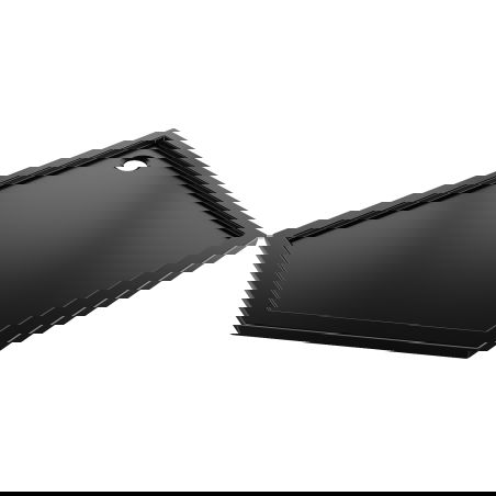 Mexen Flow петостенен душ корито тънък десен 90 x 80 cm, черен мат - 46P708090R