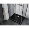 Mexen Apia плъзгаща се душ кабина 130 x 70 см, прозрачна, хром + подложка Flat, черна - 840-130-070-01-00-4070