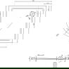 Mexen Flow полукръгъл тънък поддушов 80 x 80 см, бял блясък - 46Q108080