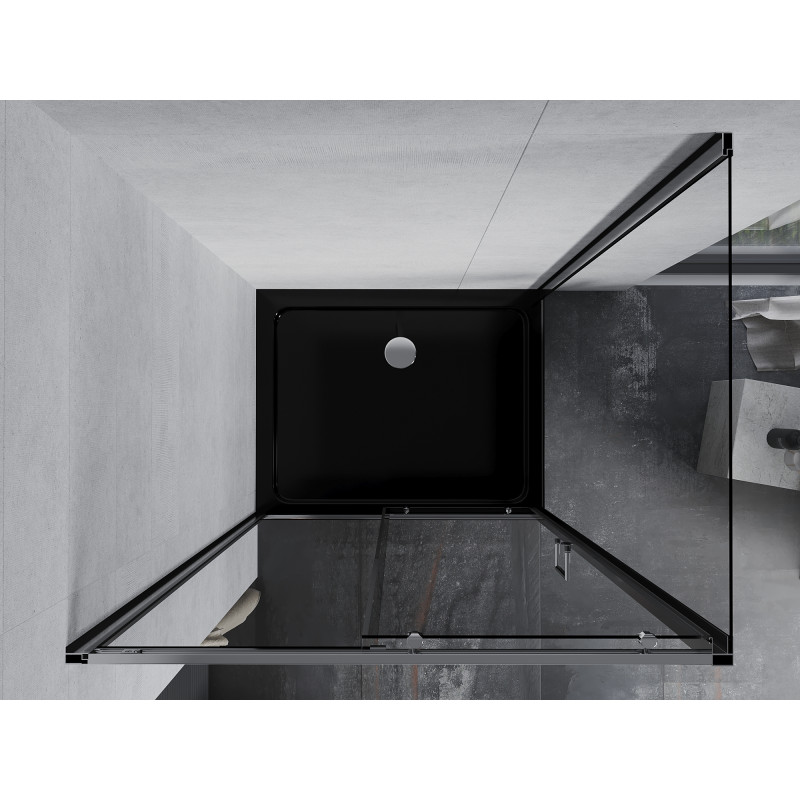 Mexen Apia плъзгаща се душ кабина 130 x 70 см, прозрачна, хром + поддушово