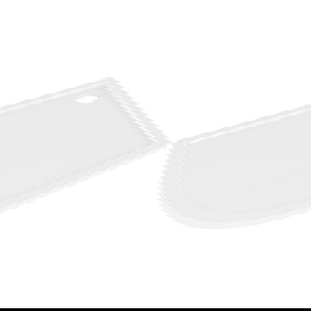 Mexen Flow полукръгъл асиметричен slim десен 100 x 80 см, бял гланц - 46Q108010R