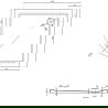 Mexen Flow полукръгъл плосък 90 x 90 cm, бял гланц - 46Q109090