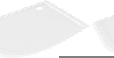 Mexen Flow полукръгъл асиметричен тънък ляв 100 x 90 см, бял гланц - 46Q109010L