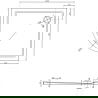Mexen Flow полукръгъл асиметричен слим десен 100 x 90 см, бял гланц - 46Q109010R