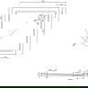 Mexen Flow полукръгъл тънък 100 x 100 см, бял гланц - 46Q101010