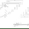 Плосък асиметричен полукръгъл поддушник Mexen Flow ляв 90 x 80 см, черен мат - 46Q708090L